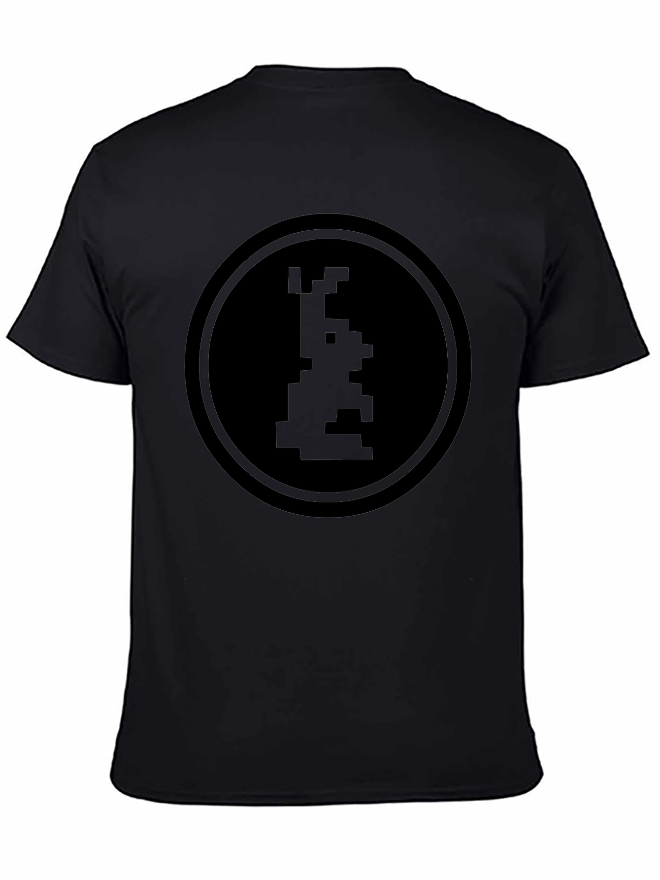 Retro Pixel Art Graphic T-Shirt - Black
