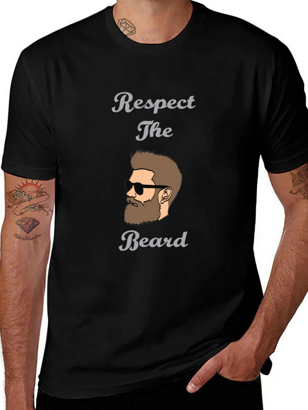 Respect The Beard Graphic Tee - Stylish Mens Shirt
