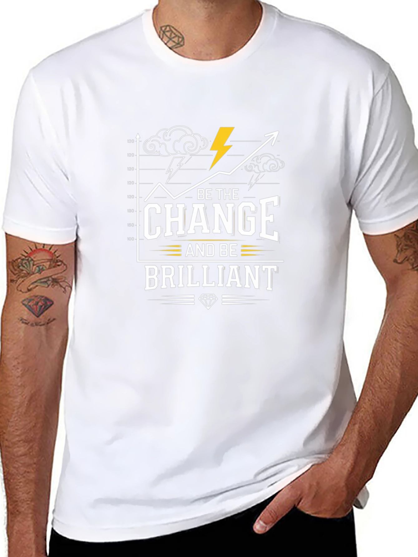 Be the Change Brilliant T-Shirt - Motivational Graphic Tee