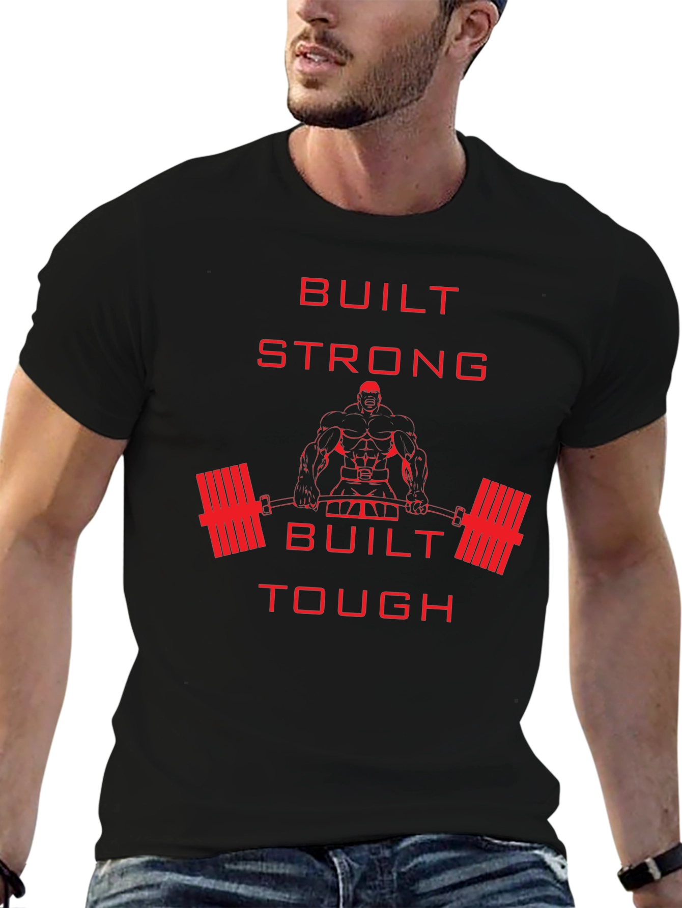 Built Strong Graphic Tee - Fitness Apparel