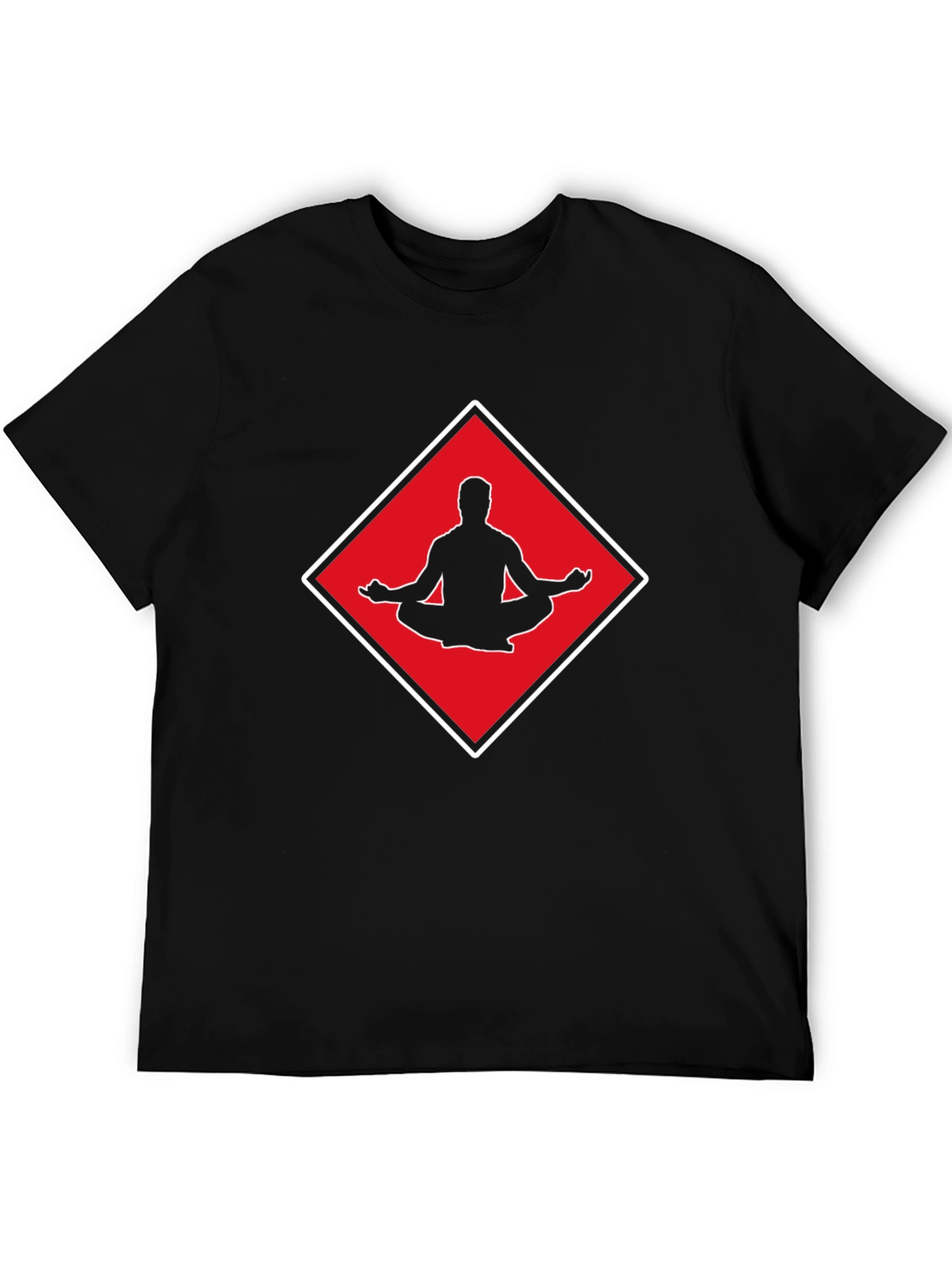 Meditate T-Shirt: Red Diamond Yoga Design