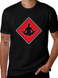 Meditate T-Shirt: Red Diamond Yoga Design