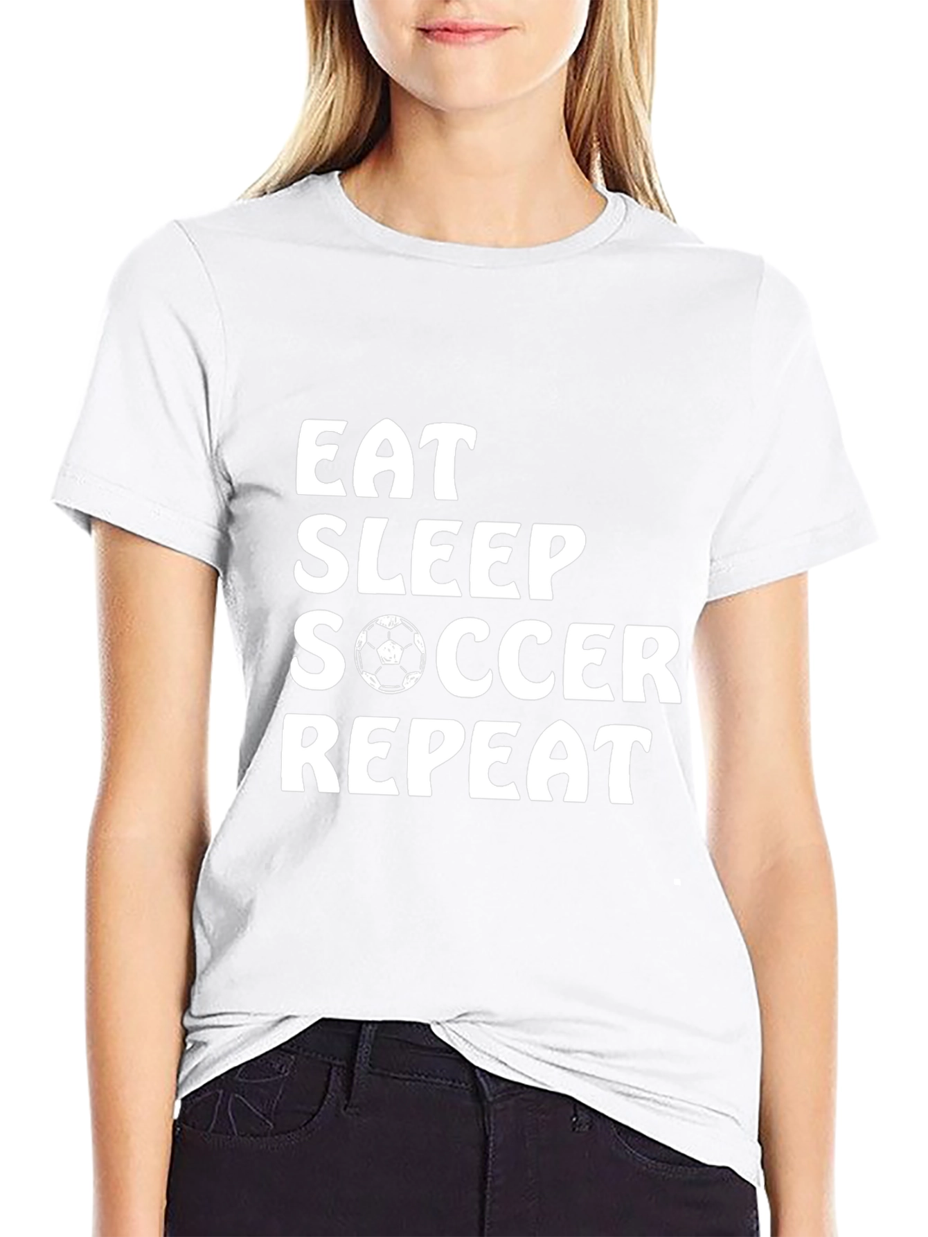 Eat Sleep Soccer Repeat T-Shirt | Soccer Lover Tee