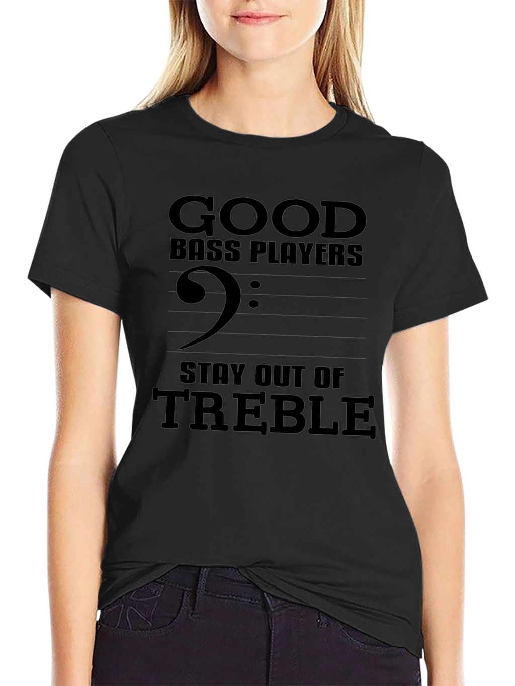 Bass Player Stay Out of Treble Graphic Tee
