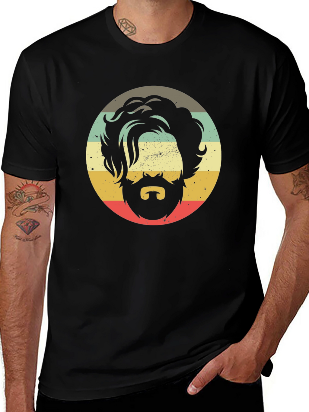 Retro Bearded Man Graphic Tee