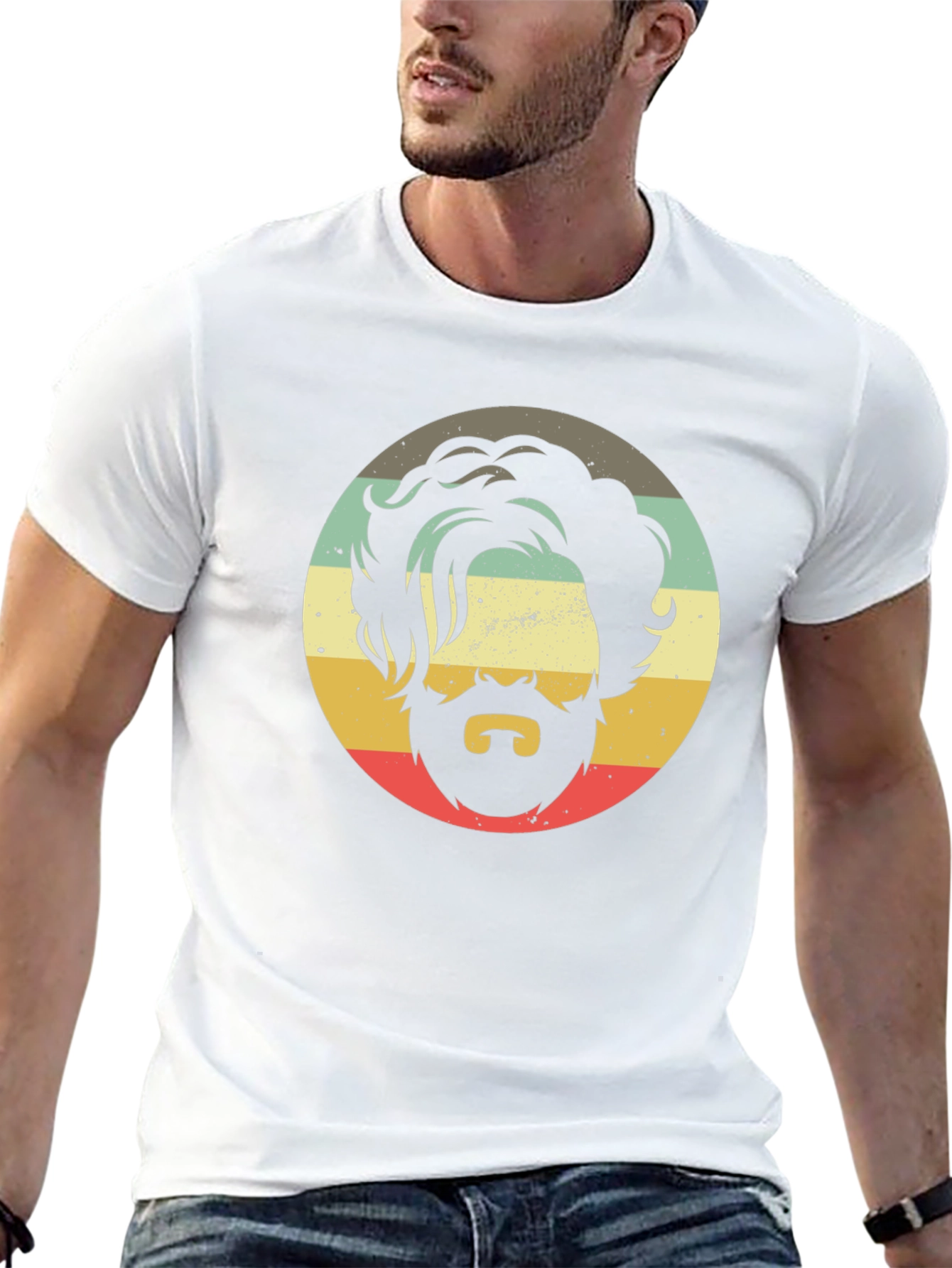 Retro Bearded Man Graphic Tee