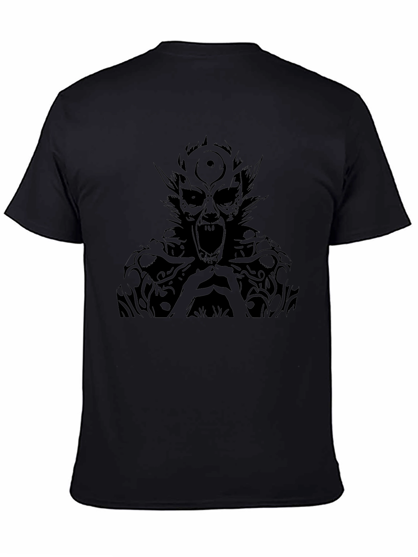 Black Graphic Tee - Demon Design