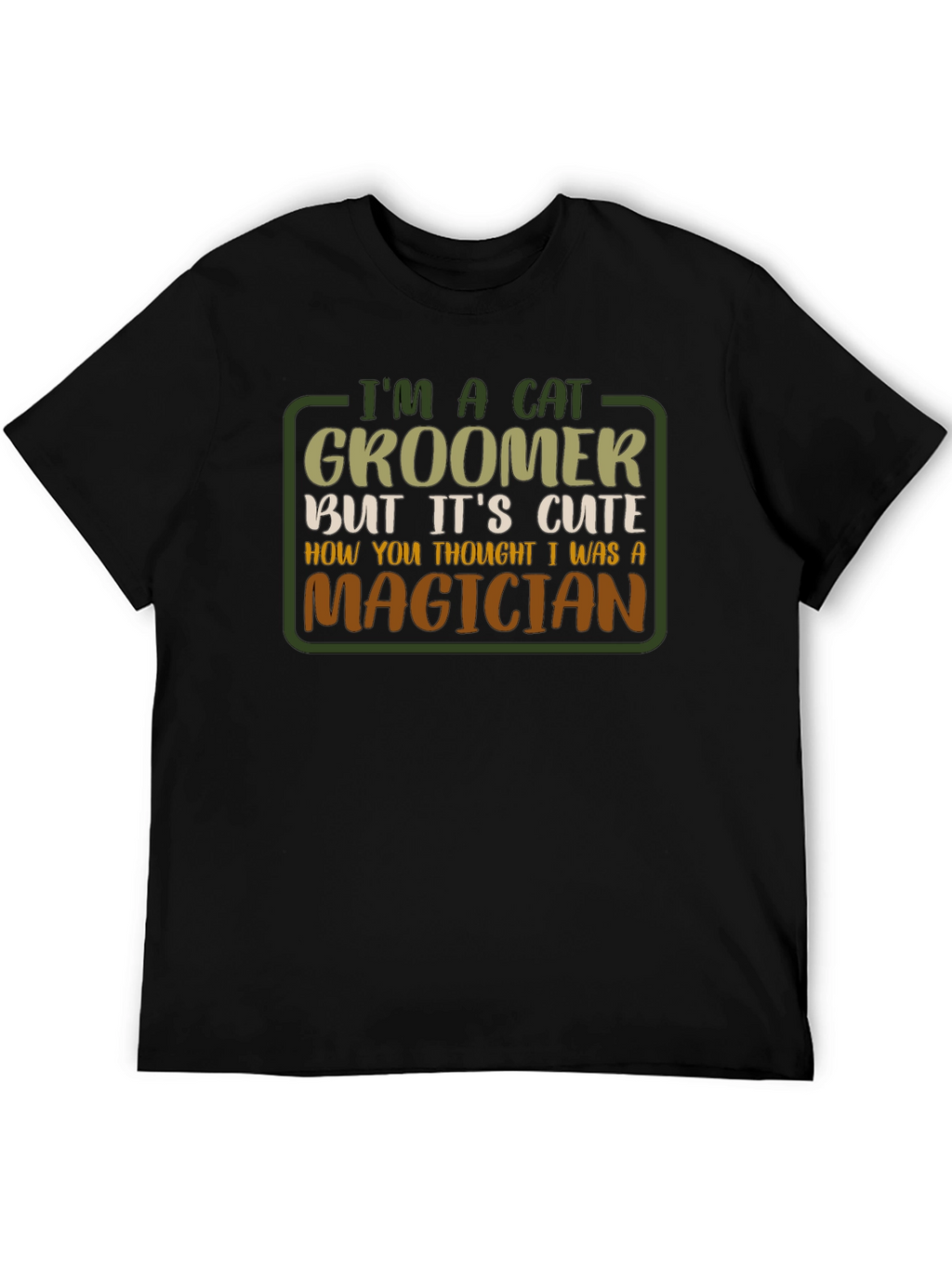 Cat Groomer Magician Graphic T-Shirt