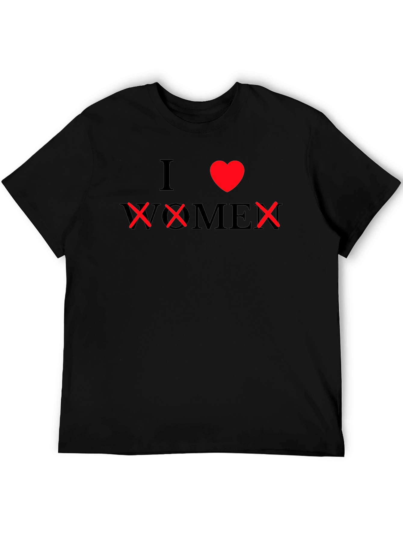 I Heart XX Men Black Graphic Tee Novelty