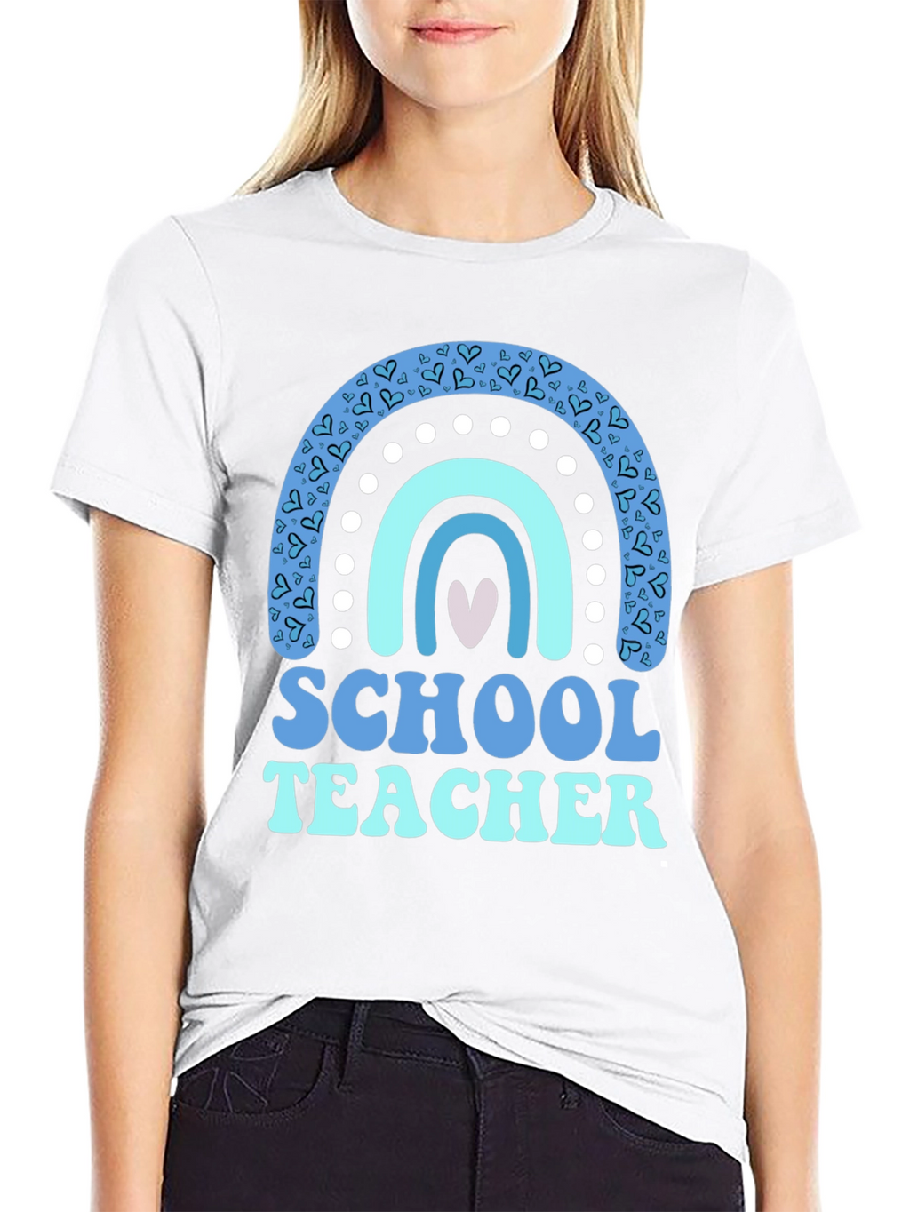 School Teacher Rainbow Graphic T-Shirt