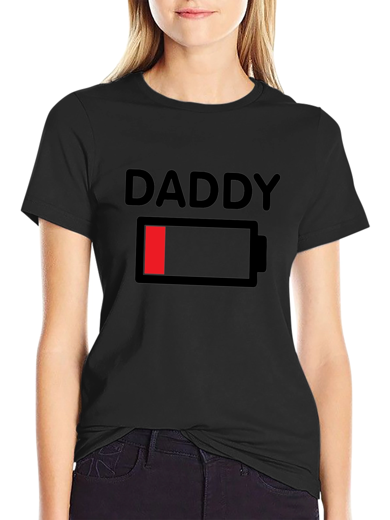 Daddy Low Battery Graphic T-Shirt - Black