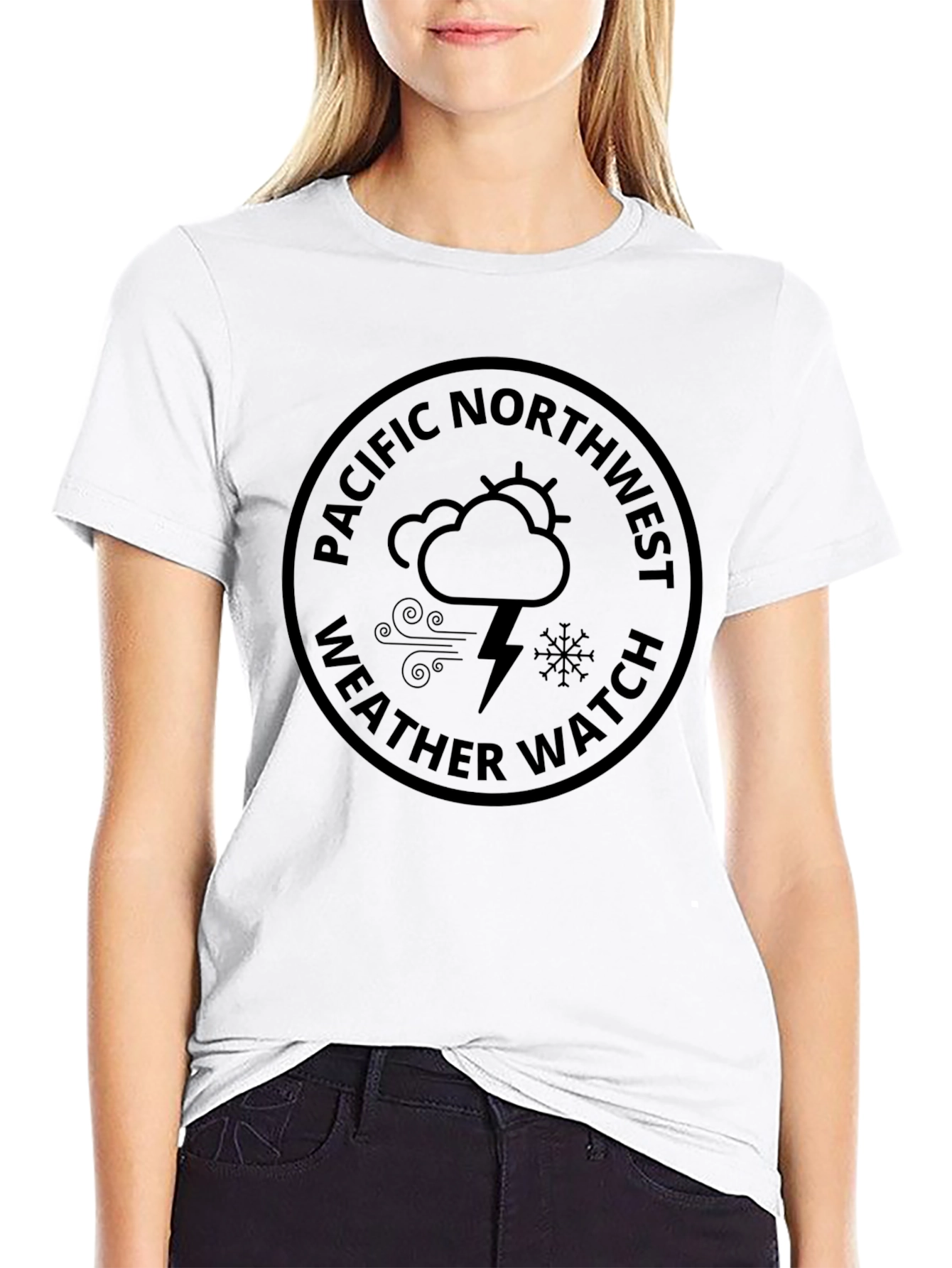 Pacific Northwest Weather Watch Black T-Shirt