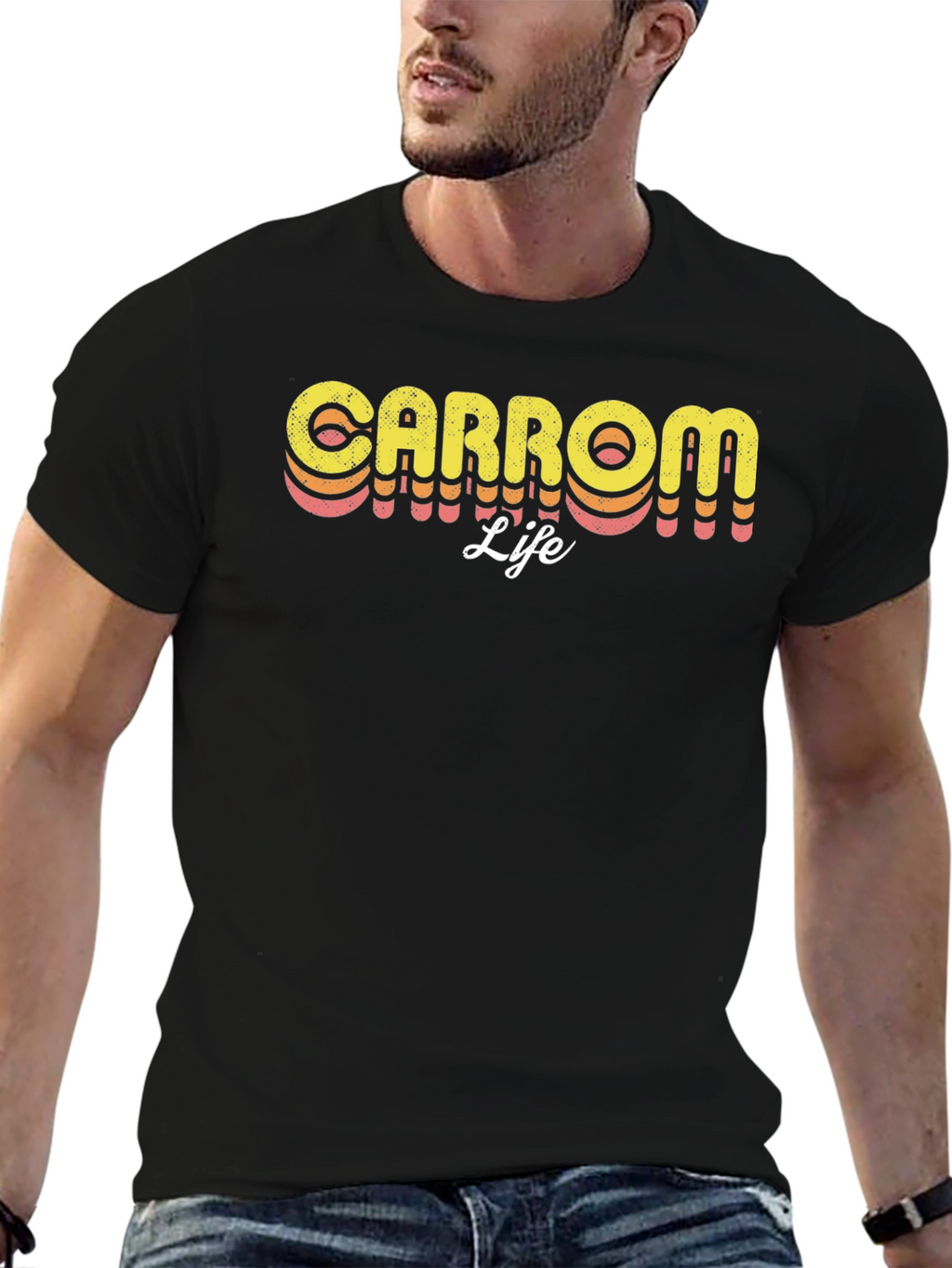 Carrom Life Retro Style Graphic Tee