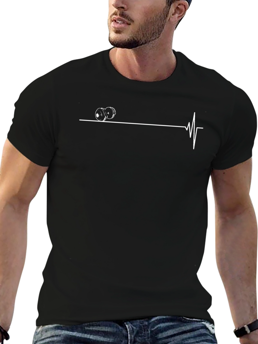 Fitness Heartbeat Graphic T-Shirt