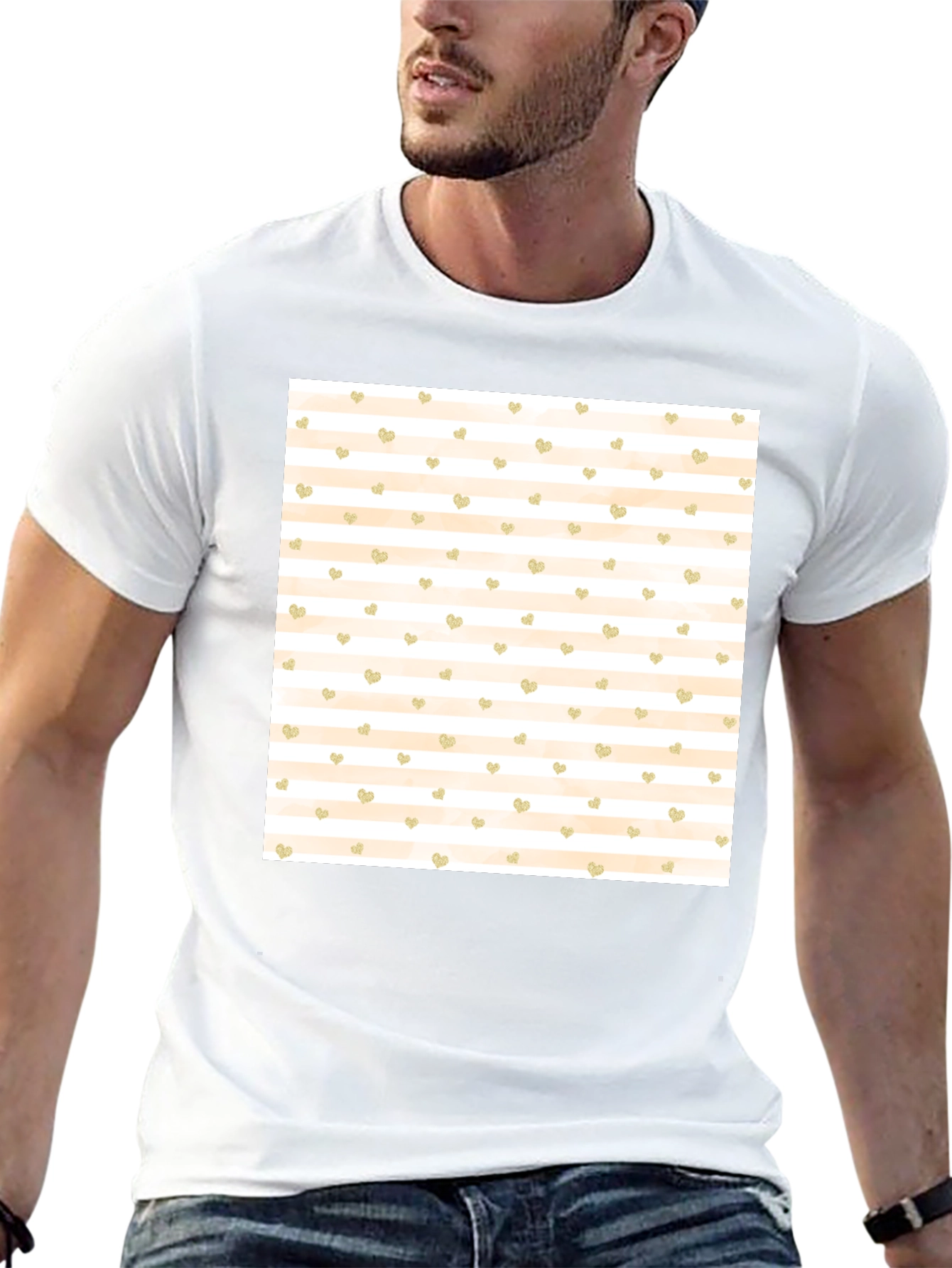 Striped Heart Tee
