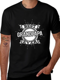 Best Grandpa Ever Graphic T-Shirt - Black