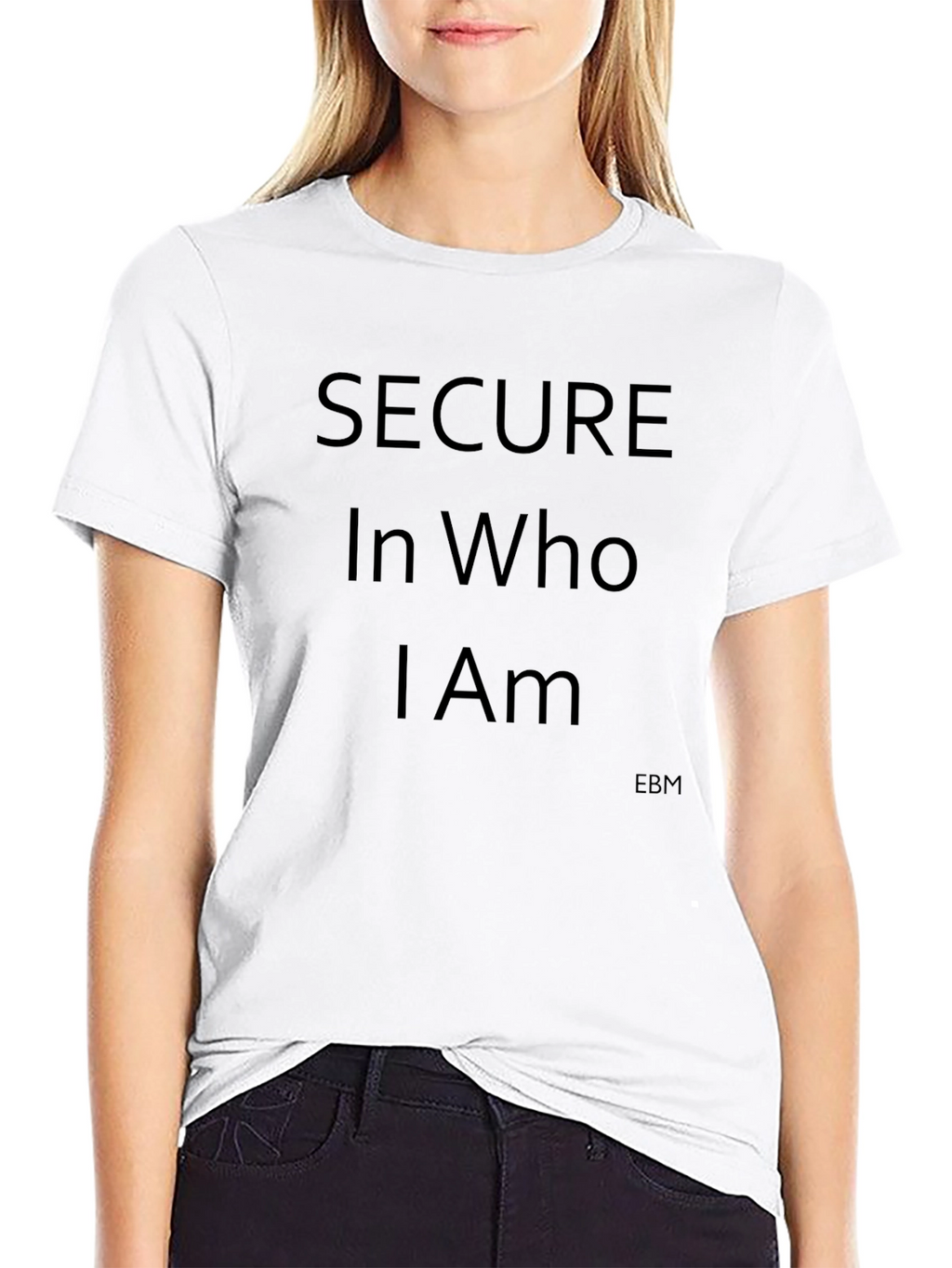 Secure in Who I Am Black Graphic T-Shirt