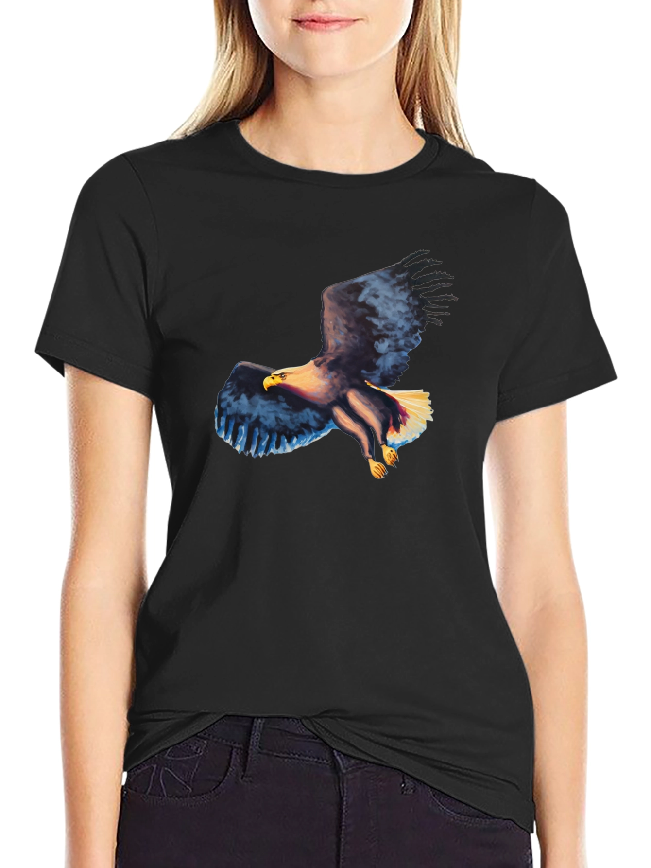 Eagle Graphic Black T-Shirt - Mens Casual Tee