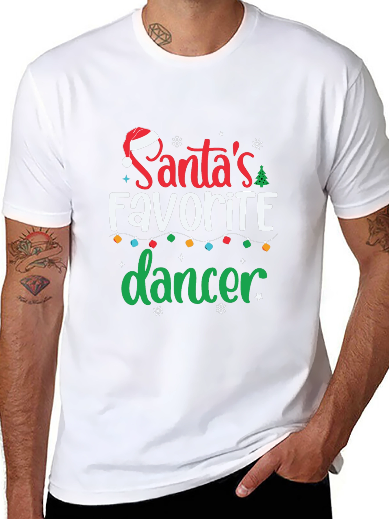 Santas Favorite Dancer Christmas Holiday T-Shirt