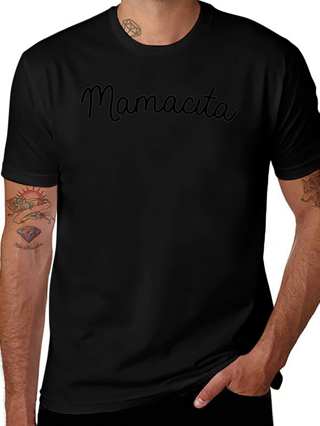 Mamacita Black Crew Neck T-Shirt