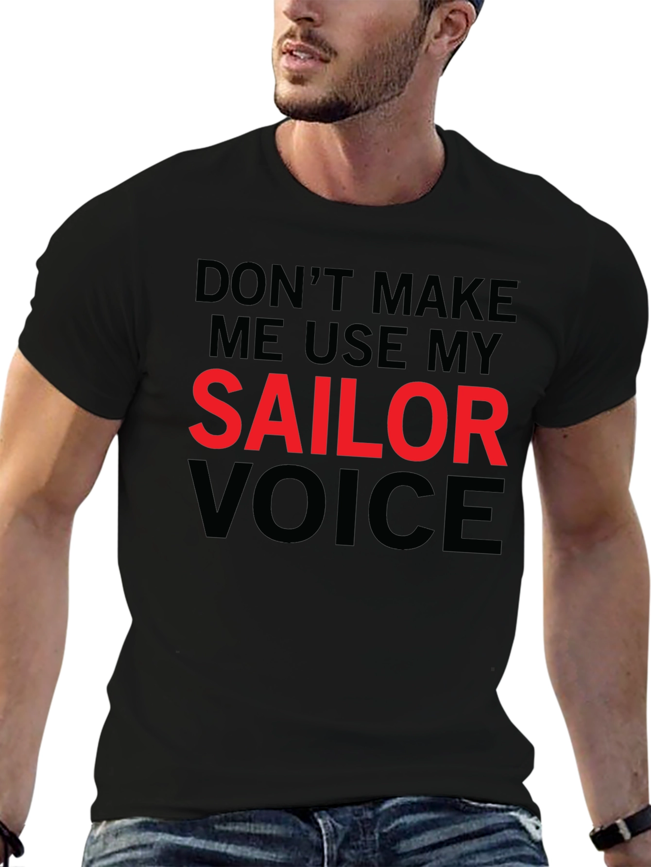 Funny Sailor Voice Graphic T-Shirt