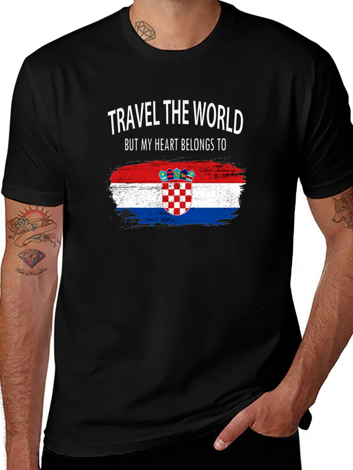Croatian Heart T-Shirt: Travel the World