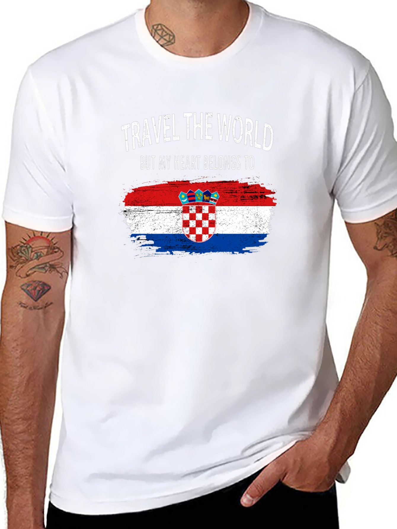 Croatian Heart T-Shirt: Travel the World