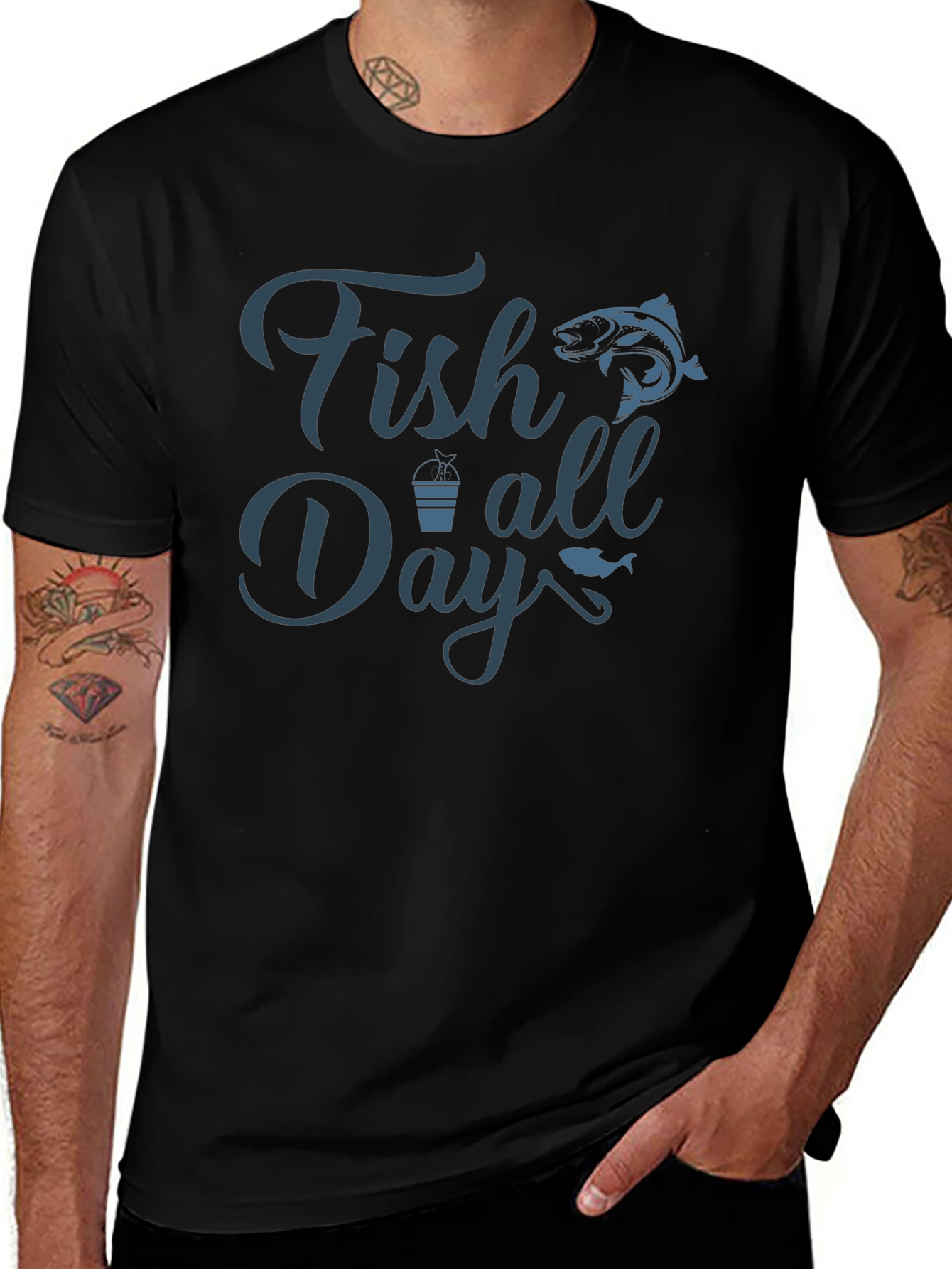 Fish All Day Graphic T-Shirt - Fishing Apparel