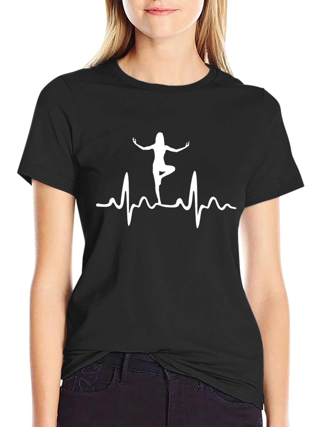 Yoga Heartbeat T-Shirt - Balance Your Life