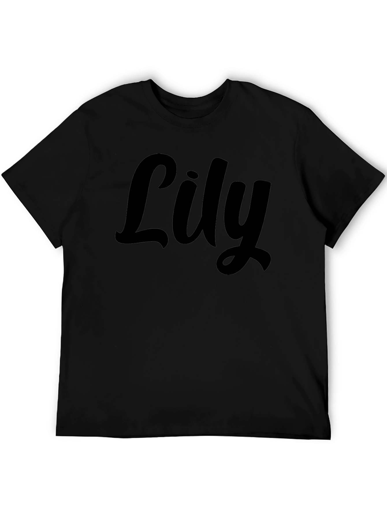 Lily Script Black T-Shirt