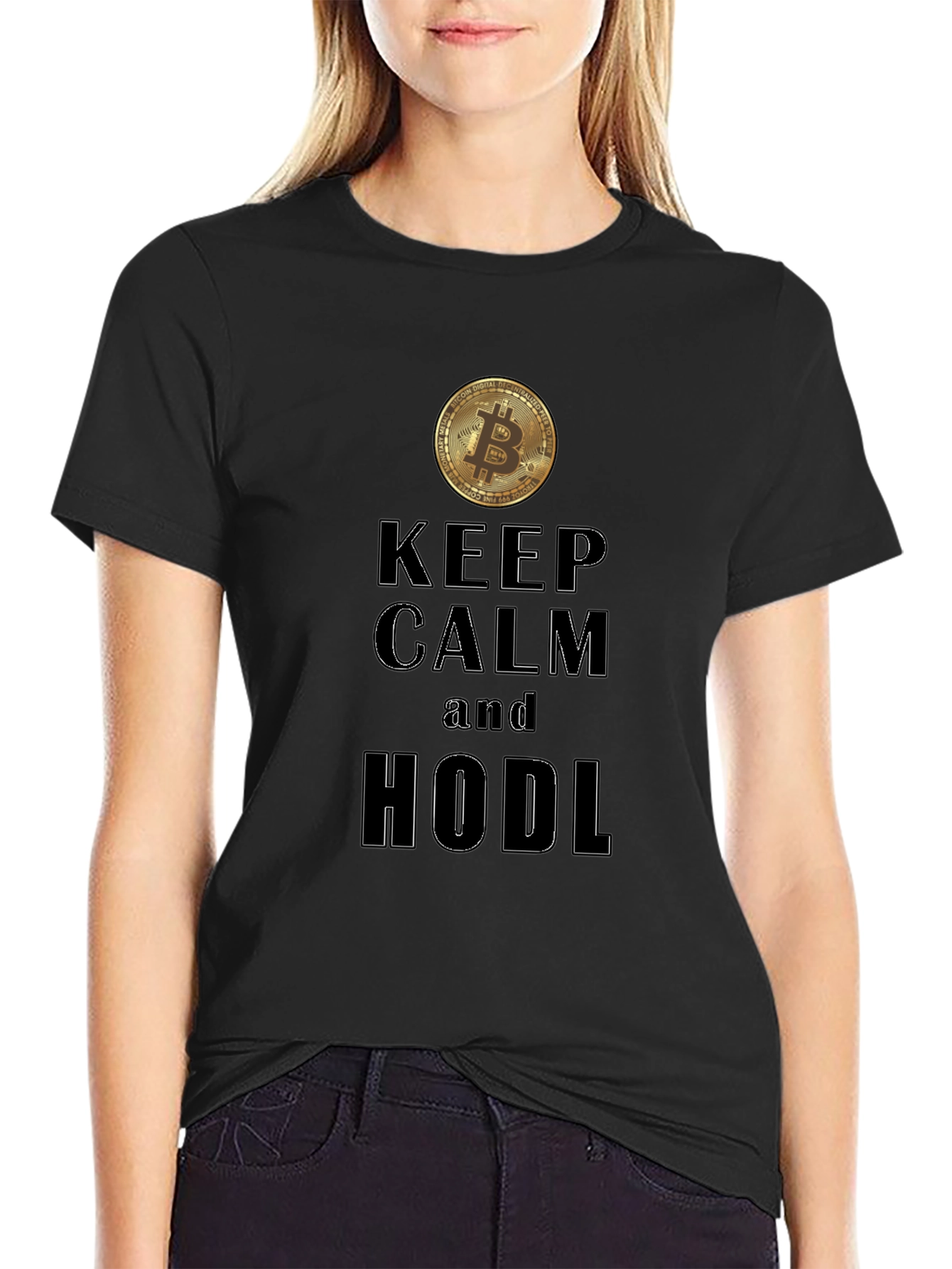 Keep Calm HODL Bitcoin Graphic Tee