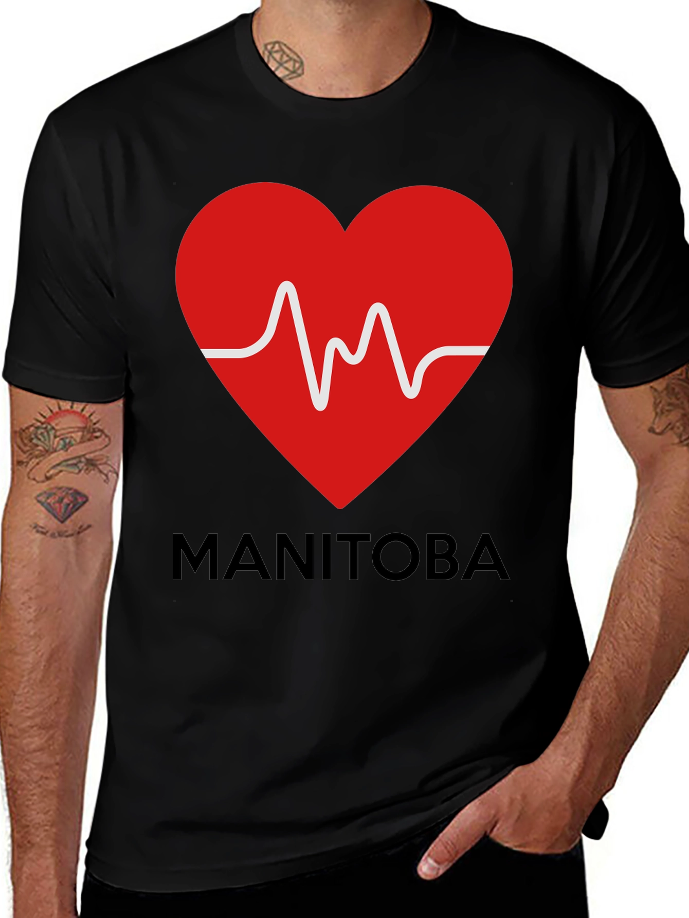 Manitoba Heartbeat T-Shirt - Show Your Provincial Pride!