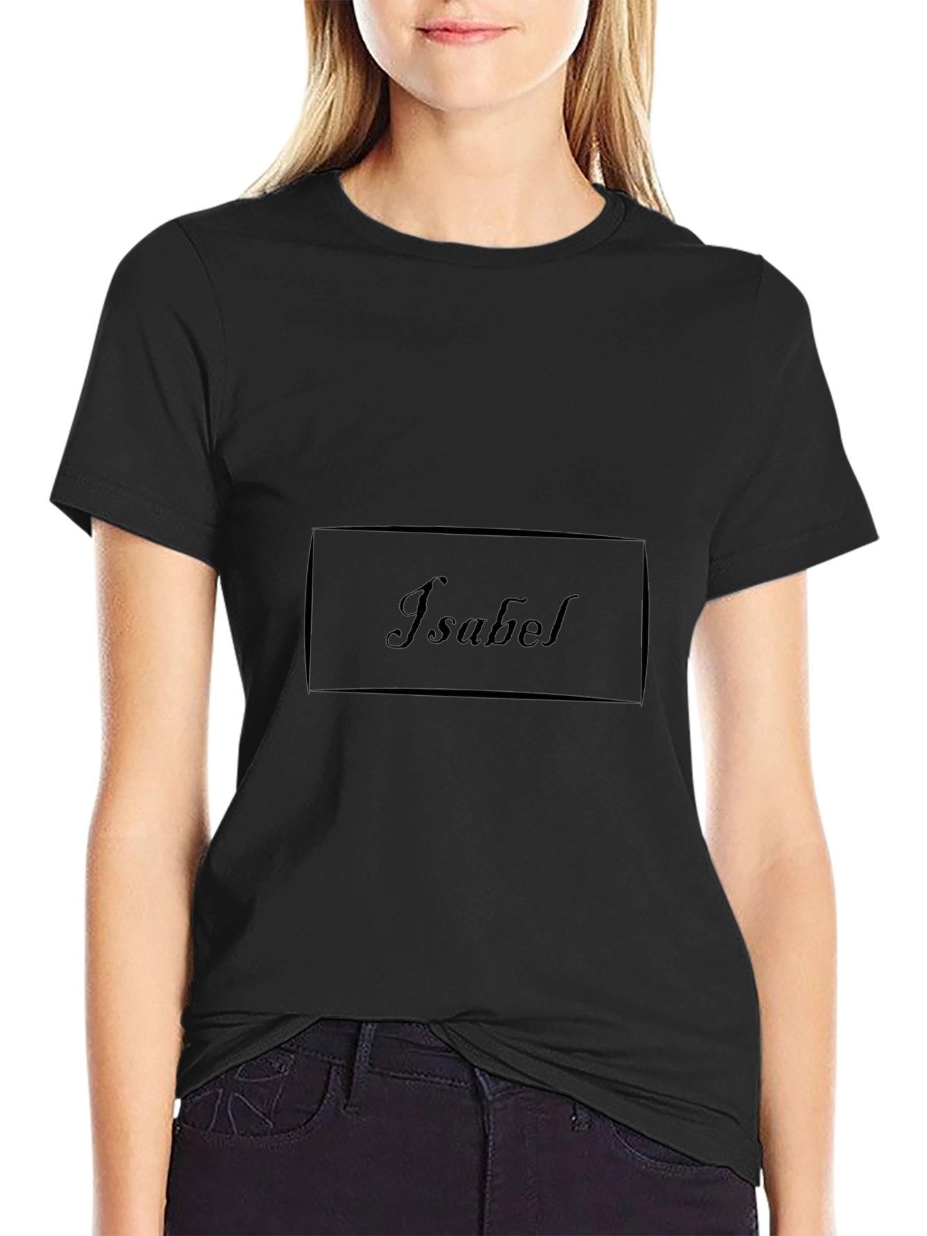 Isabel Personalized Black T-Shirt