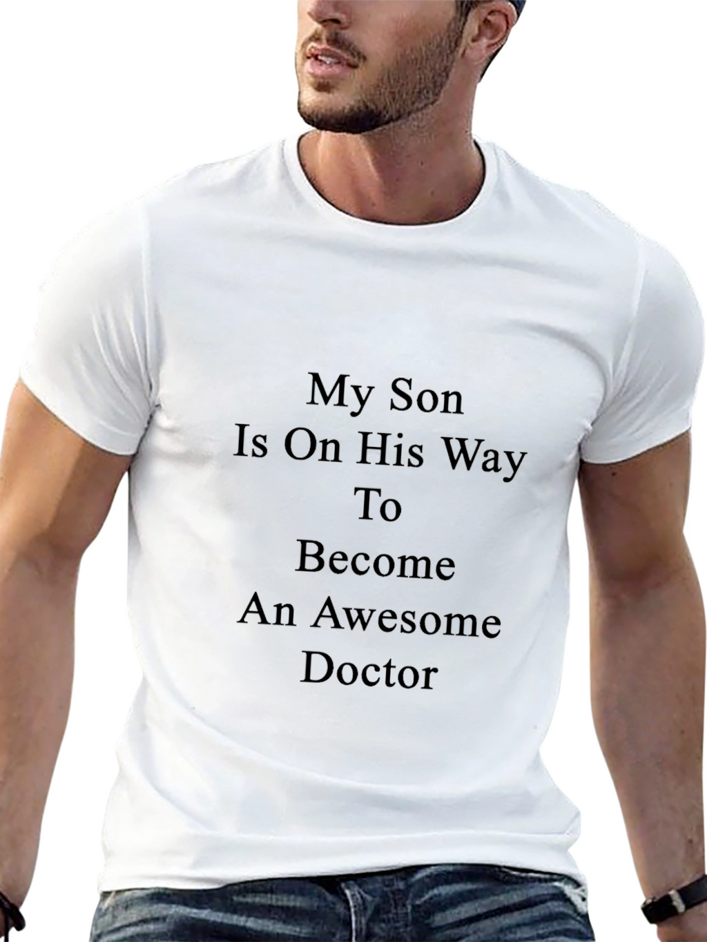 Proud Dad Doctor-in-Training Black T-Shirt