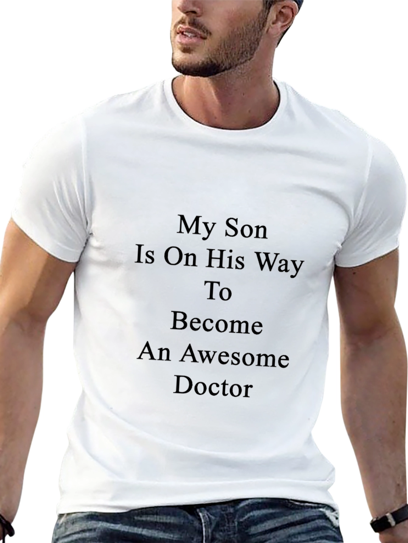 Proud Dad Doctor-in-Training Black T-Shirt