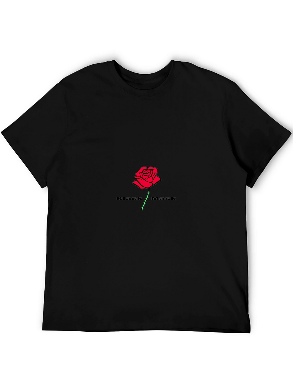 Black Mask Rose Graphic T-Shirt